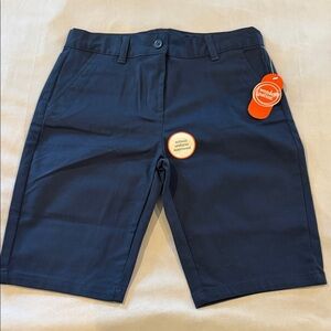 Wonder Nation School Uniform Kids Girls Navy Bermuda Shorts Size 14